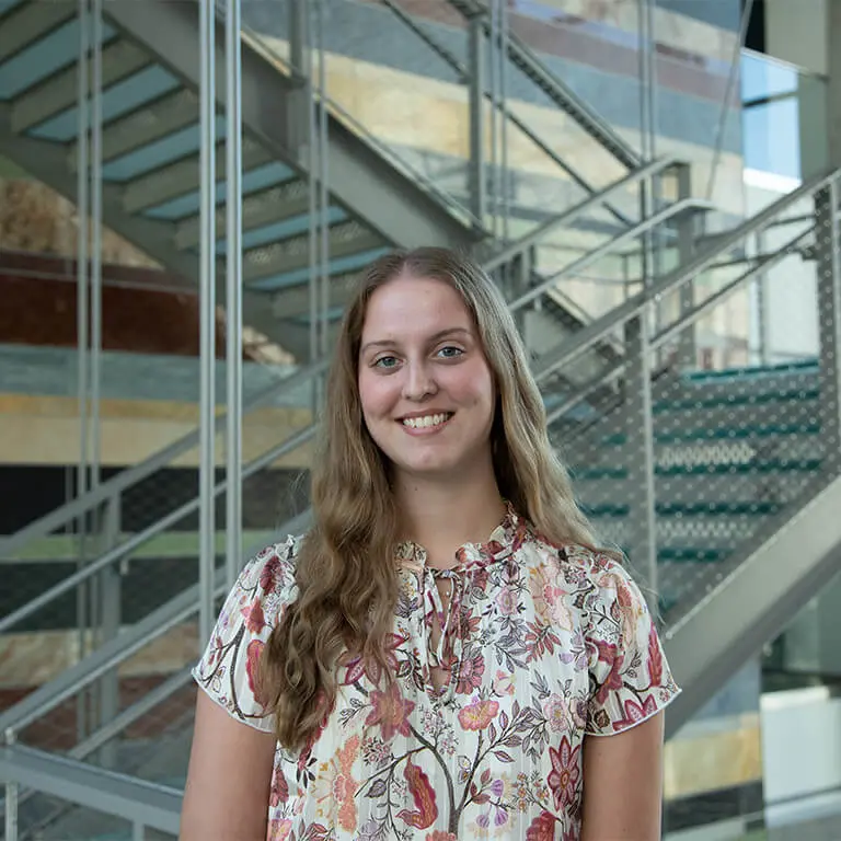 Lily Hampton smiling for the camera.